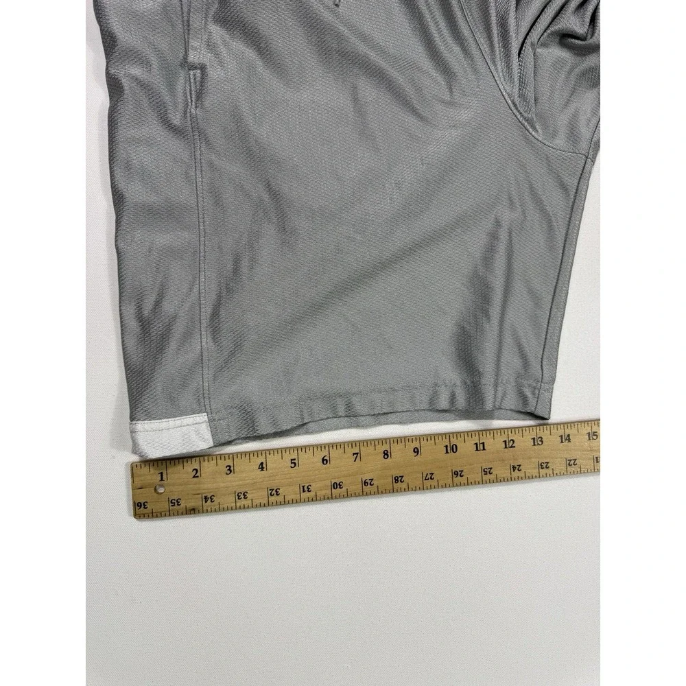 Nike Basketball Shorts Men's XL Grey Shiny Dazzle Baggy Swoosh Y2K Gym Active